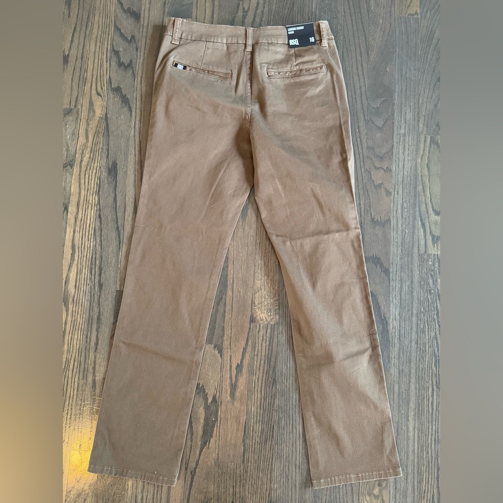 RSQ London skinny chino khaki uniform neutral size 16 nwt - Picture 2 of 6